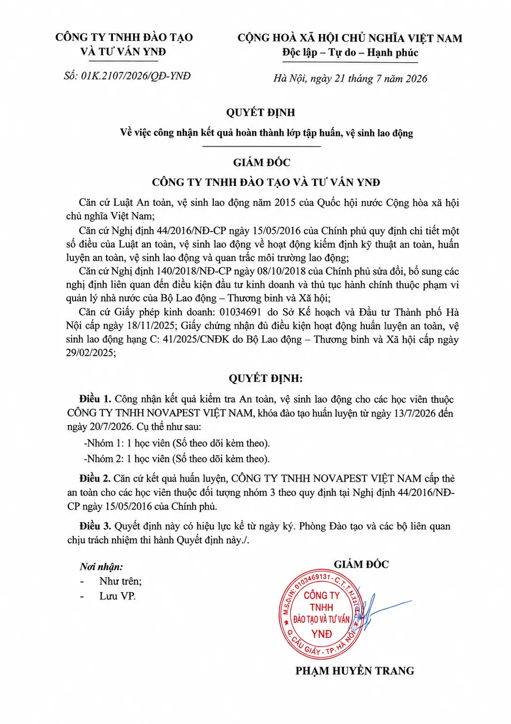 Hồ sơ an toàn lao động