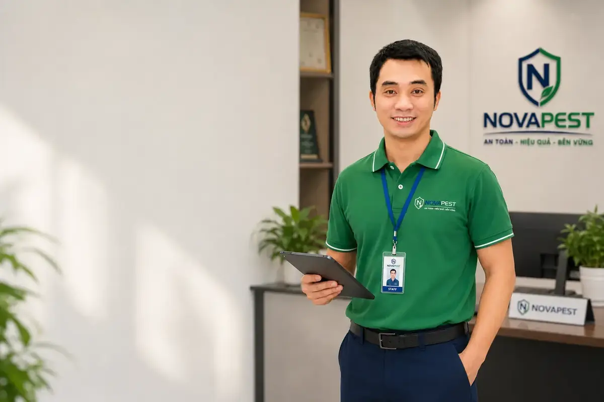 Kỹ thuật viên NOVAPEST trong môi trường vận hành thực tế